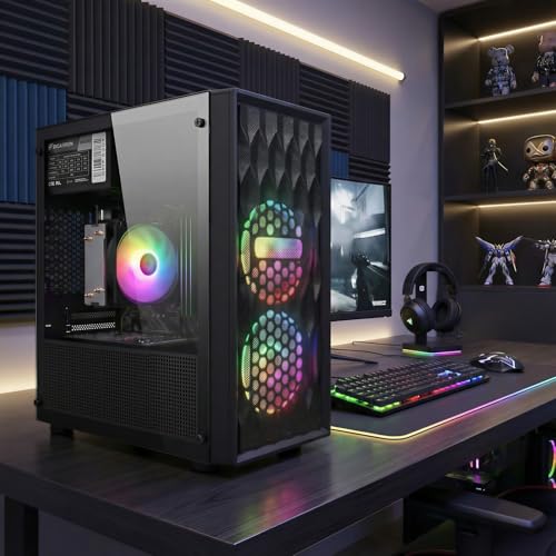 STGAubron Gaming Desktop PC, Intel Core i7 8th Gen up to 4.1G, Radeon RX 590 8G, 16G DDR4, 512G SSD, WiFi 6, BT 5.2, RGB Fan x2, Windows 11 Home - Image 6