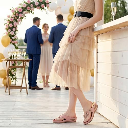 Image of FUDYNMALC Sandals for Women Wedge Shoes: Summer All-Day Comfort Walking Platform Flip Flops 2026 for Casual Dressy