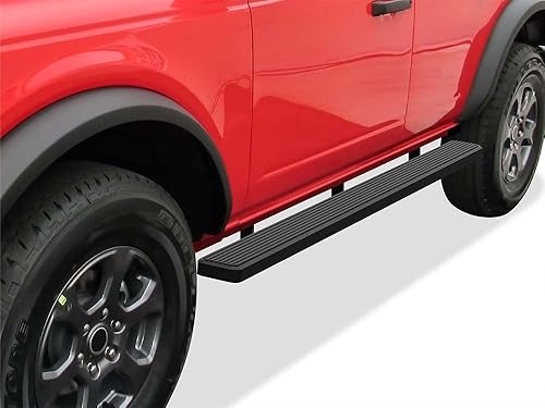 APS iBoard - Estribos de 4 pulgadas, color negro mate, compatibles con Ford Bronco 2021-2023, Sport Utility de 4 puertas (barras nerf laterales