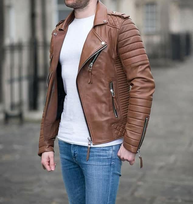 Mens Leather Jacket - Biker Leather Jacket For Men - Lightweight Slim Mens Leather Motorcycle Jackets Black Real Lambskin - Image 7