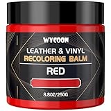 WYCOON Leather Recoloring Balm & Color Restorer | Red Leather Dye, Paint & Repair Kit for Furniture, Couches, Car Seats, Shoes | Restore Faded & Scratched Surfaces