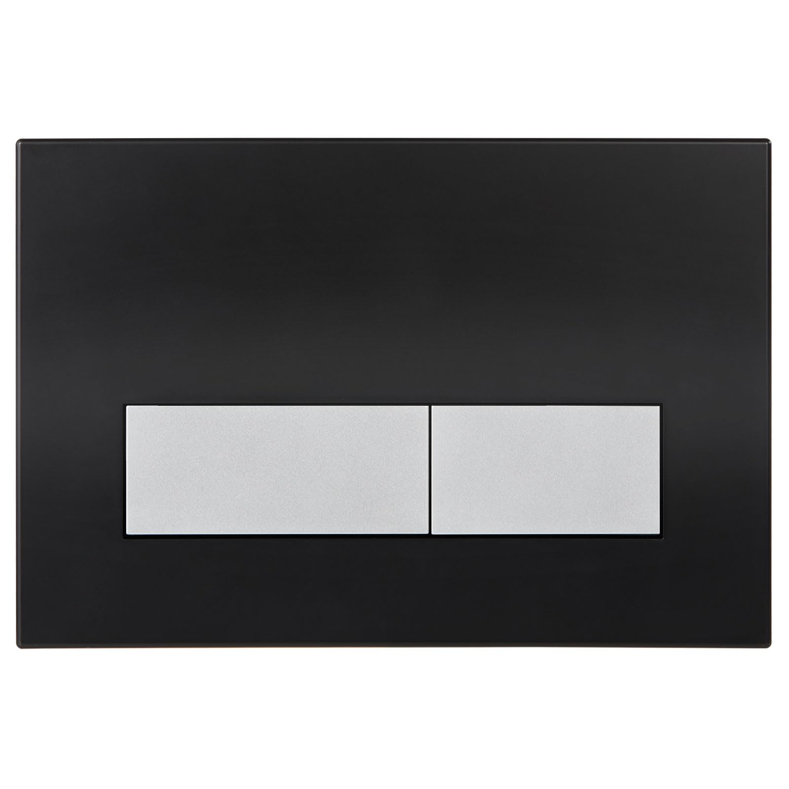 Mendorio WC Drückerplatte, kompatibel mit Geberit Sigma, UP300 & UP320 Serien Betätigungsplatten, mit Doppelspülung, ausgestattet mit Spülhebel-Set (Matt Schwarz & Matt Silbergrau Knopf)