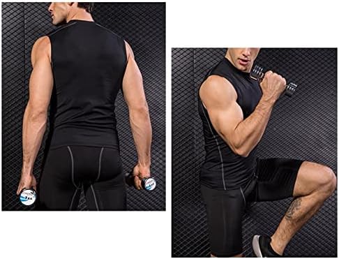 Débardeur De Compression Dewocke Pour Homme - Top Sculptant, Améliore La Posture - Tissu Mesh Respirant, Double Couche - Taille XL