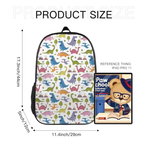 Dinosaurs Backpack 17 inch Cartoon Dinosaurs Backpack Large Capacity 5