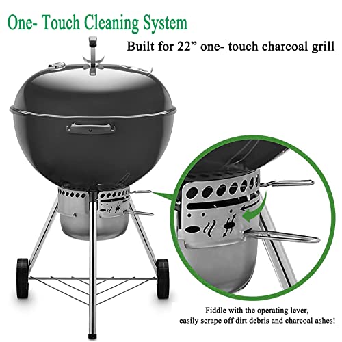 WELL GRILL 7403 & 7444 Char-Basket Holzkohlekörbe Cleaning System Kit for Weber 22-1/2-Inch One-Touch, Edelstahl Kohlekorb Charcoal Briquet Holders for Alle Anderen 57 und 67CM Kugelgrills