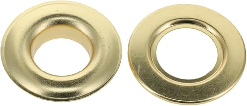ojal, biselado, latón natural, latón macizo-LL (100 juegos por bolsa), 1/2"