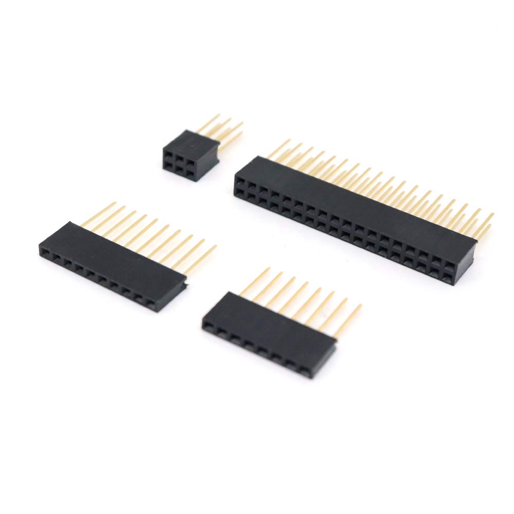 Treedix 2 Sets of Stacking Headers Pins Kit Stackable Female Headers Compatible with Arduino Mega 2560(28pcs in Total)