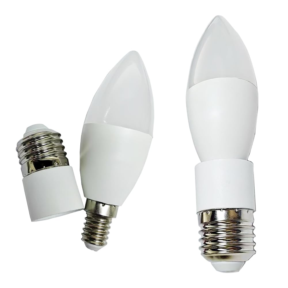 6-Pack E26 E27 to E14 CFL LED Light Socket Converter PBT E26 to E14 EU Chandelier Candelabra Lamp Bulb Holder Adapter