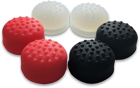 6PCS Silicone Analog Thumb Stick Grips Caps Thumbsticks Joystick Cap for Switch PokeballPlus Controller