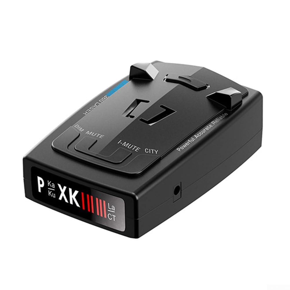 Detector con cobertura de 360 grados y alertas de voz, localizador compacto de cámaras de velocidad para automóviles de ABS para una conducción segura, compatible con todos los vehículos