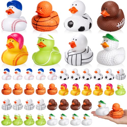 Deekin 48 Pcs 8 Sports Ball Rubber Ducks