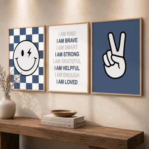 Image of Kotart Big Size quote Motivational Poster with Frame Aesthetic Positive Posters with Frames Motivational Quote feel good inspirational office Wall Art Room Living Room & Study Set Of 3 | Design 996 Beige (20x30 Inch)