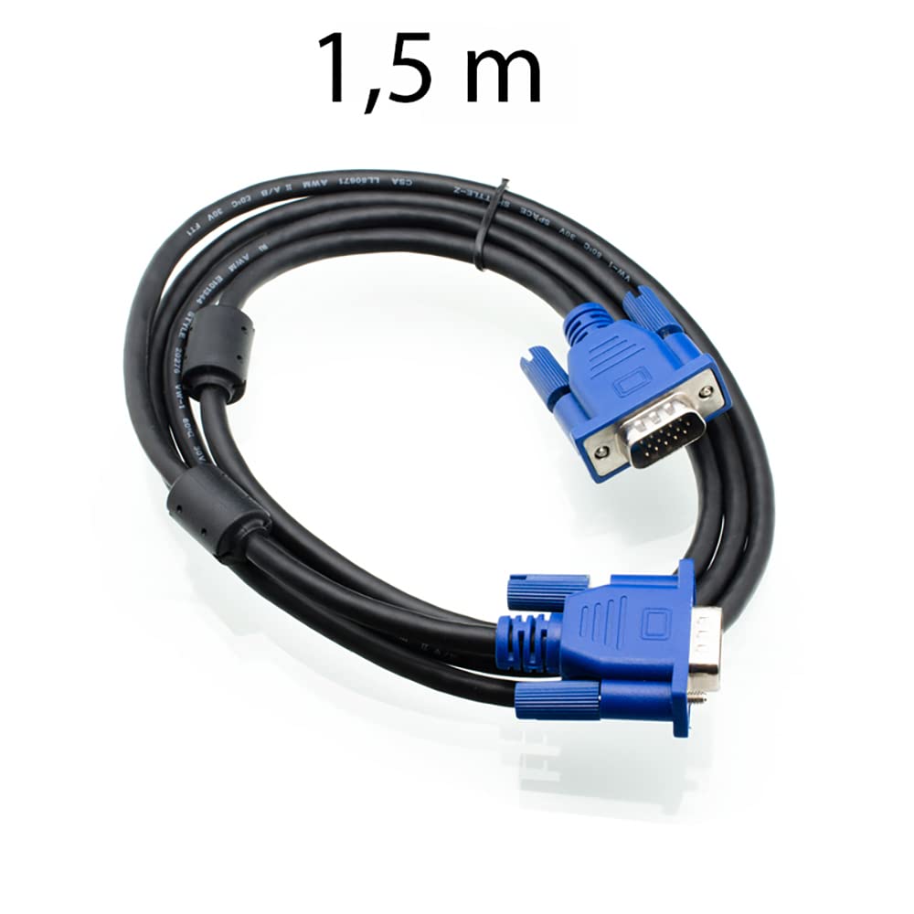 Retoo Kabel do monitora VGA, VGA na VGA 1,4 m, wtyczka do wtyczki, kabel przedłużający do monitora komputerowego, kompatybilny z HDTV, wyświetlaczami, projektorami, D-SUB obsługuje Full HD 1080P