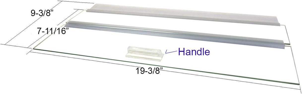 Single Piece Glass Canopy for 10R, 16R, 20XH Gallon Aquariums by Aquarium Masters, AM32010, for 20" Long x 10" Wide Aquarium Masters Aquariums with No Center Brace
