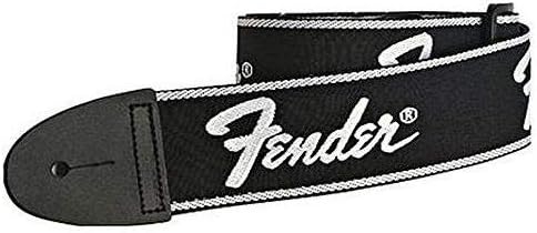 Fender działa logo Gitara elektryczna - czarny