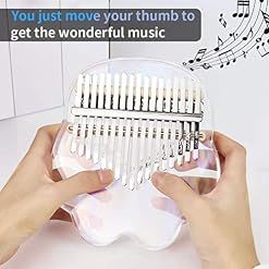 BIENKA Kalimba Pouce Piano 17 Touches Kalimba Piano Acrylique Transparent Kalimba Instrument de Musique for Cadeau d… - Les Beatles, Paul McCartney, John Lennon, RIngo Starr, George Harrison BIENKA Kalimba Pouce Piano 17 Touches Kalimba Piano Acrylique Transparent Kalimba Instrument de Musique for Cadeau d… – Image 5