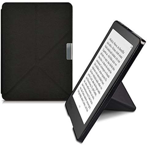 kwmobile Carcasa Compatible con Kobo Aura Edition 2 Funda con Soporte - Negro Cover