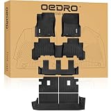 OEDRO Floor Mats Cargo Liner with 3rd Backrest Mats Fit for 2013-2024 Toyota 4Runner 7-Seater, Custom Fit TPE All Weather Floor Liners Trunk Mat for 4Runner Accessories, Car Mat Full Set, Black