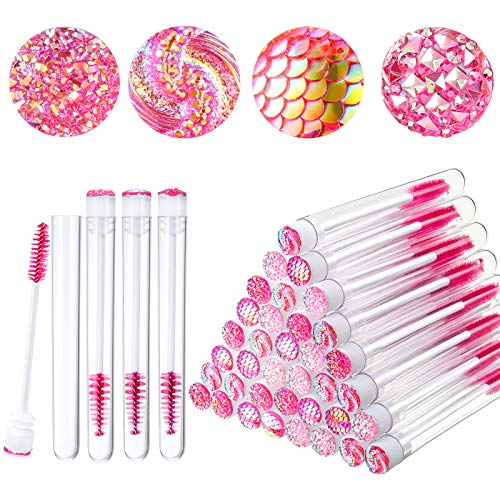 Tube jetable pour mascara vide diamant rose avec brosse cils x80