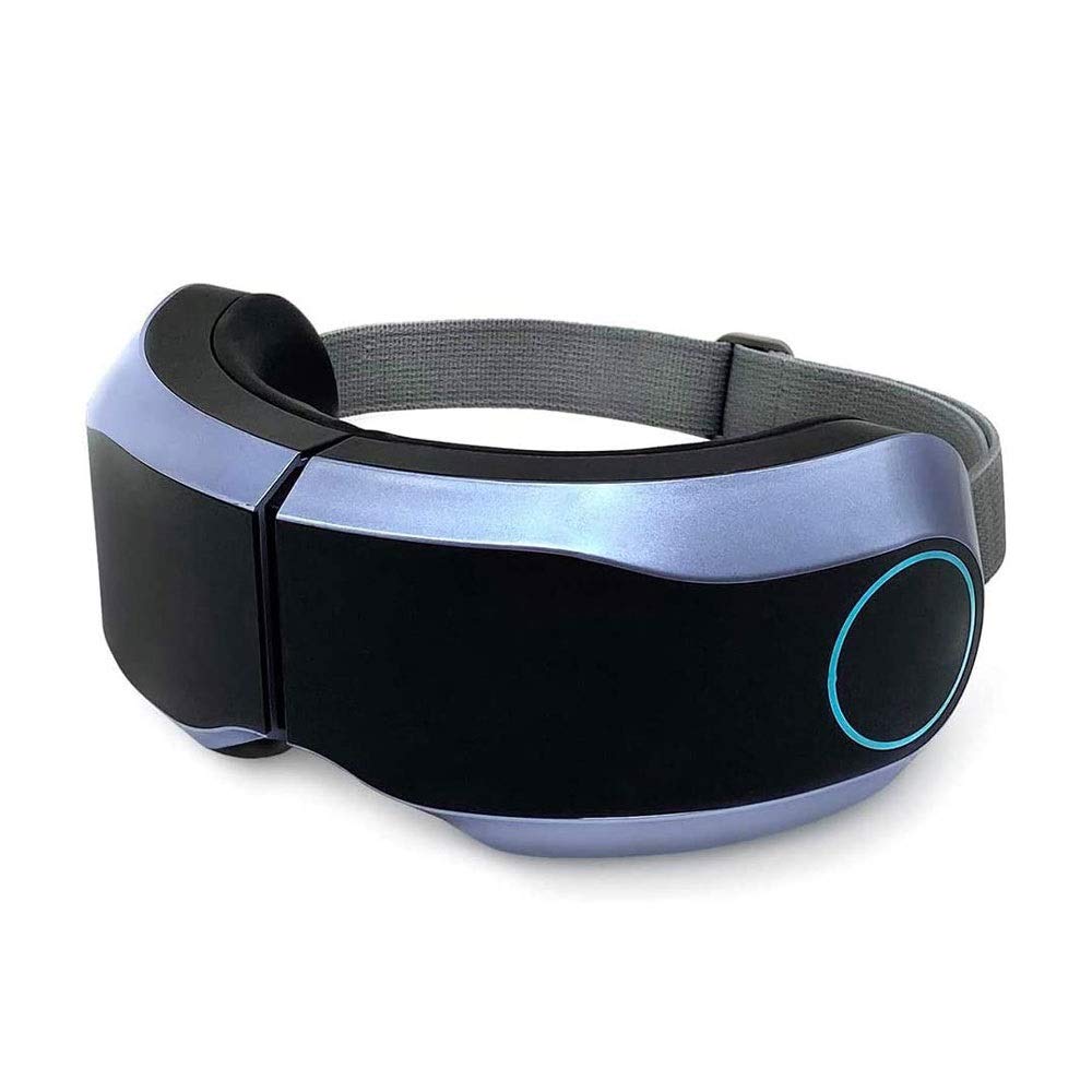 Masajeador de ojos con calor, vibración, masaje con bolsa de aire, masajeador de terapia de ojos recargable con música Bluetooth for aliviar la tensión ocular, círculos oscuros, bolsas de ojos,
