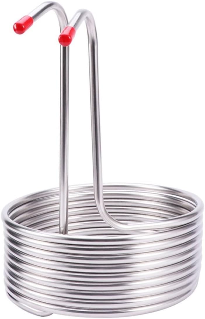 Beer Cooling Coil, Immersion Wort Chiller Pipe Easy Clean Restaurant Spiral Stainless Steel Home Brewing Bar