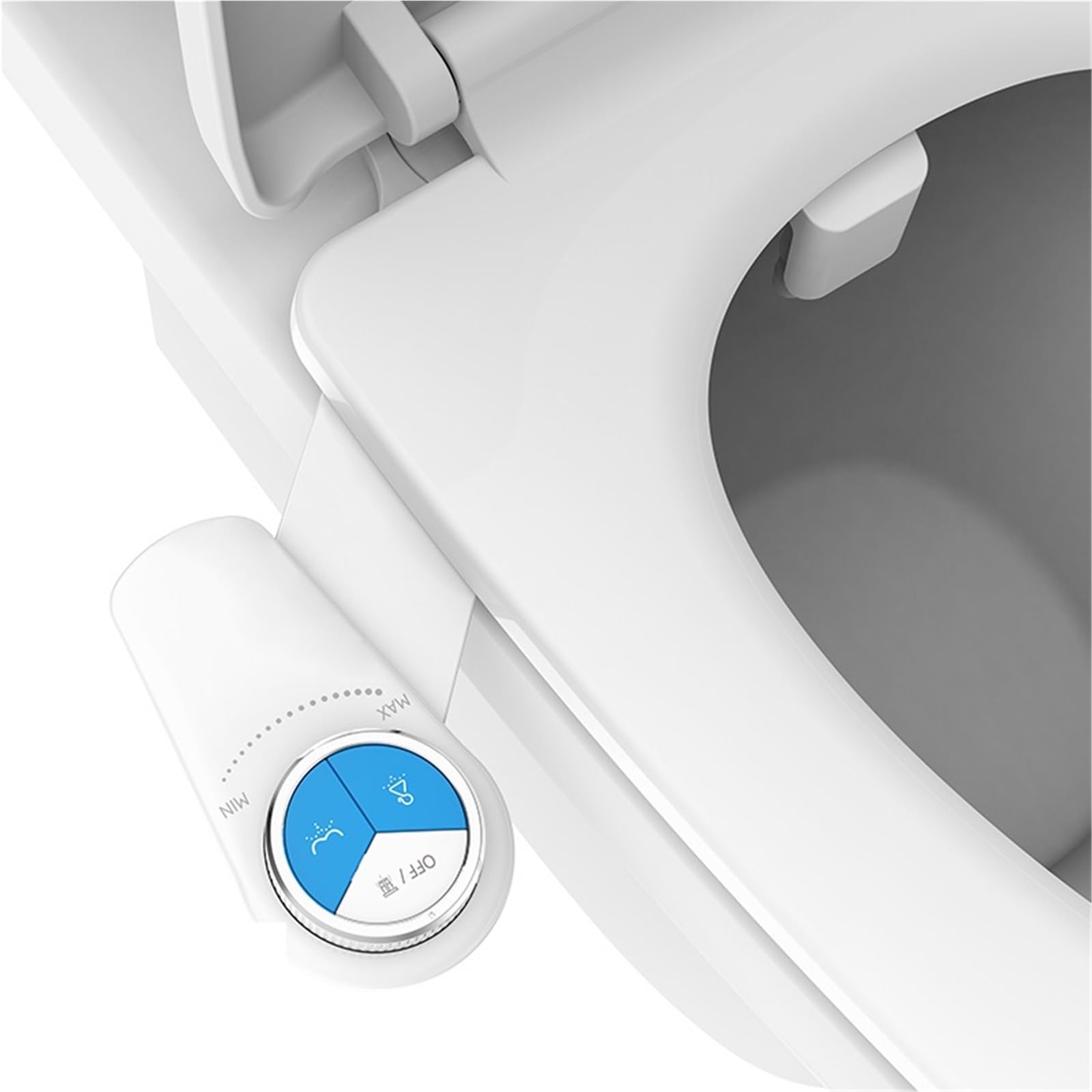 Nieelektryczny cienki bidet akcesorium do deski sedesowej, mały bidet z dwiema dyszami, samoczyszczący, higiena osobista (7-8 North America)
