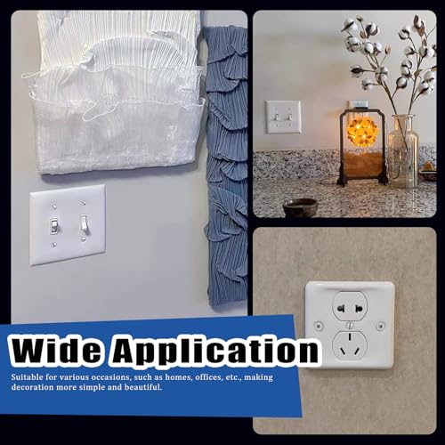 Glarks 385pcs White Wall Plate Screw Set, 3/8’’ 1/2’’ 3/4’’ 1’’ lang, Outlet Plate Schraube und lange elektrische Outlet Schraube mit Nylon runden Abstandshalter, Schalttafel Schraube