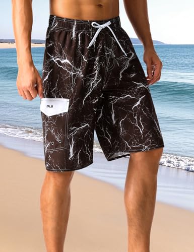 Men's Boardshorts Lightweight with Cargo Pocket Quick Dry Beach Shorts2