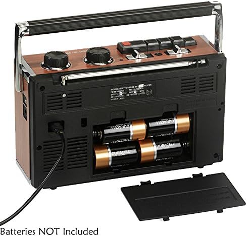 Ricatech R-PR85-UK 80's Tape Recorder - Cassette Player - MW/SW & FM Radio - MP3 Play-back (SD Card & USB Stick) - Microphone Recording to Tape (Mains Electric or Battery) - UK Plug Model (Package 1)