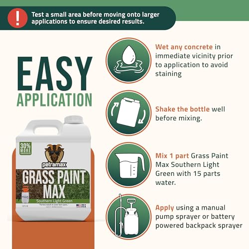 PETRAMAX Spring Green Grass Paint - Green Grass Lawn Spray for Dead & Dormant Lawn Paint, Green Lawn Spray, Grass Paint for Lawn, Lawn Spray Paint, Long-Lasting Concentrate Green Dye for Lawn (32oz)