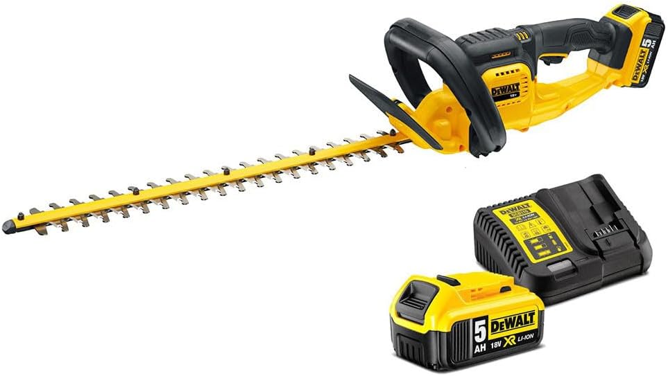 Dewalt battery-operated hedge trimmer, 1 pc, yellow, black, DCM563P1-QW [Energy Class A]