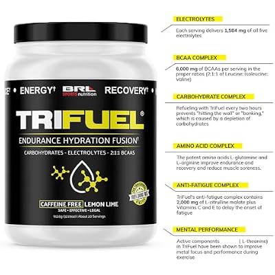 3-in-1 Endurance and Recovery, Hydration, BCAA, Electrolyte Enhanced Drink (Lemon Lime)