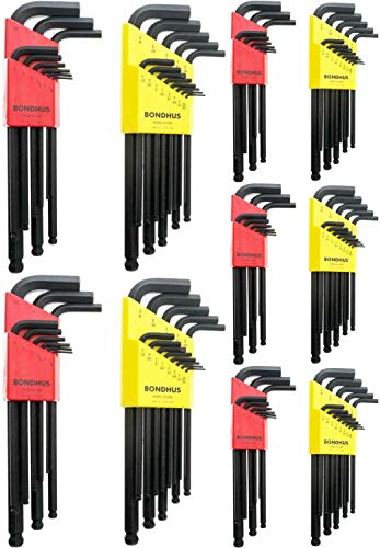Bondhus 20199 Balldriver L-Wrench DoublePK, 10999 1.5-10mm & 10937 0.050-3/8