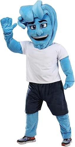 Eamior The Wave of the Sea Mascot Costume Adult Size for Men & Women with Built-in Fan Inside the Head