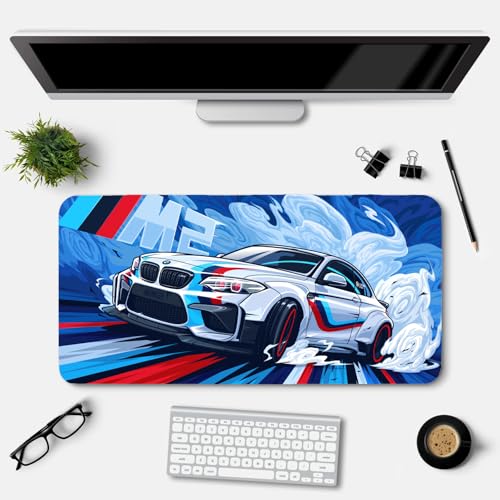 Image of Extended Gaming Mouse Pad for Desk (23x11.5 Inch) - Large Mouse Pad for Office & Home | Non-Slip Rubber Base, Smooth Surface Desk Mat for Laptop, Keyboard & Mouse (Sports Car Edition) (Print 1)