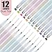 LABUK 12pcs Bible Highlighter, Dual Tips Marker Pen, Mild Assorted Colors, See-Through Chisel Tip and Fine Tip, Water Based, No Bleed Dry Fast for Journal Bible Planner Notes
