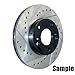 StopTech 127.42100R Cross Drilled Slotted Disc Brake Rotor