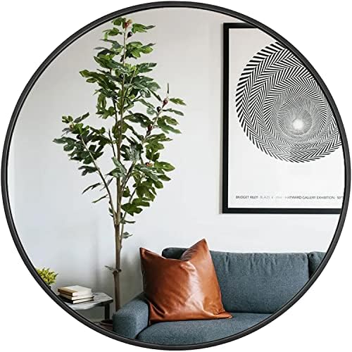 EONAZE Runder Wandspiegel 25x25cm - Selbstklebend Mit Kristallen, HD Glas