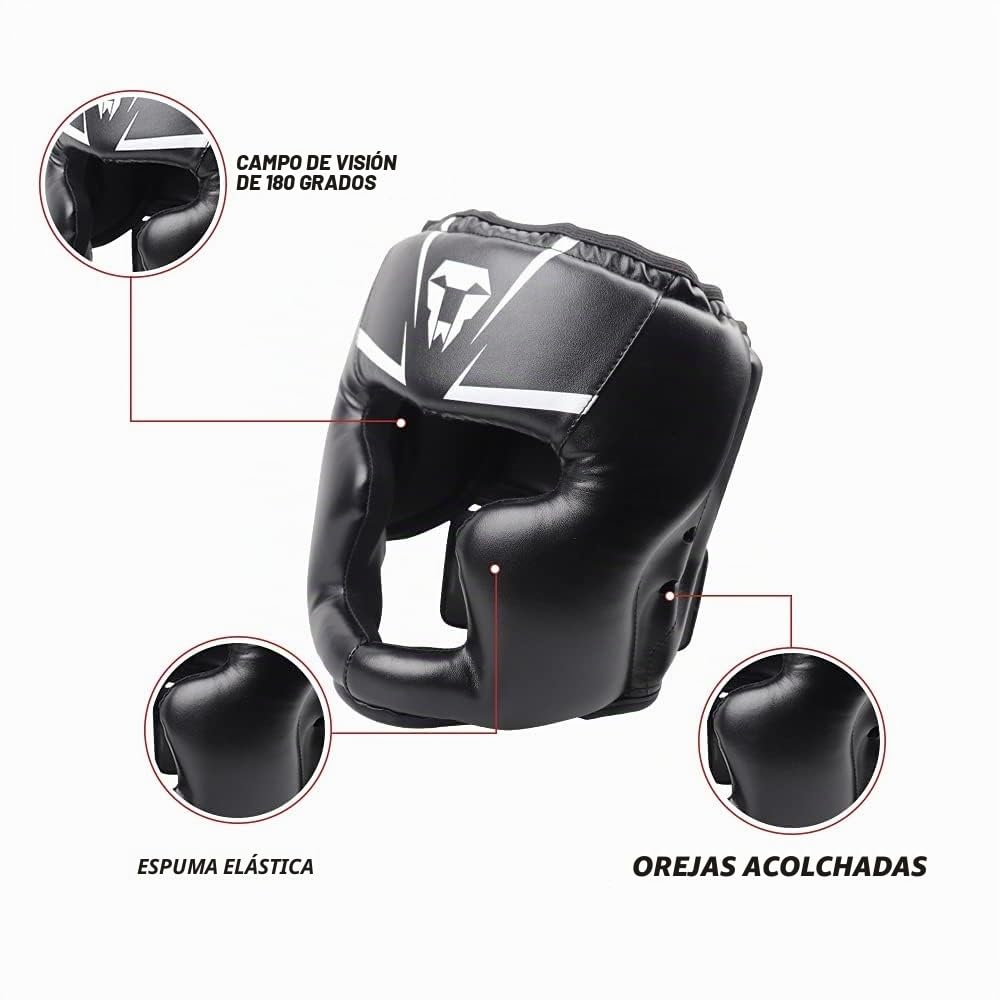 LangRay Casco de Boxeo para niños y Adultos Protector de Cabeza con Malla para Sparring Karate Taekwondo
