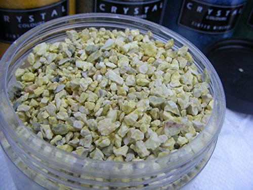 Glass Chippings Gravel Glass Spheres Sand 18 Varieties Aquariums Garden Wedding Scatter Centre Pieces Candle Displays Window Dressing Hobbies Arts & Crafts Models (Mellow Yellow Gravel)