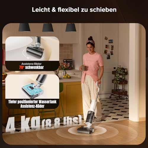 Image of roborock F25 RT Vacuum Mop All in One, Wet Dry Vacuum Cleaner Cordless, 20000Pa Floor Cleaner Machine for Tile Hardwood Wood Vinyl Floor, Edge to Edge Self Cleaning Electric Mop with 180 Lie-Flat