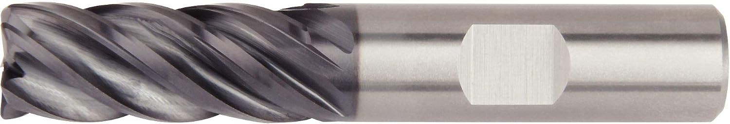 WIDIA Hanita 5V0C16006DT VariMill II 5V0C HP Finishing End Mill, 0.09" Radius, 0.625" Cutting Diameter, Carbide, AlTiN Coating, RH Cut, 5-Flute