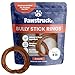 Bully Stick Rings (3 Pack) 100% Natural Bulk Dog Dental Treats & Healthy Chew, Best Thick Low-Odor Pizzle Stix, Free Range & Grass Fed Beef (3 Rings)