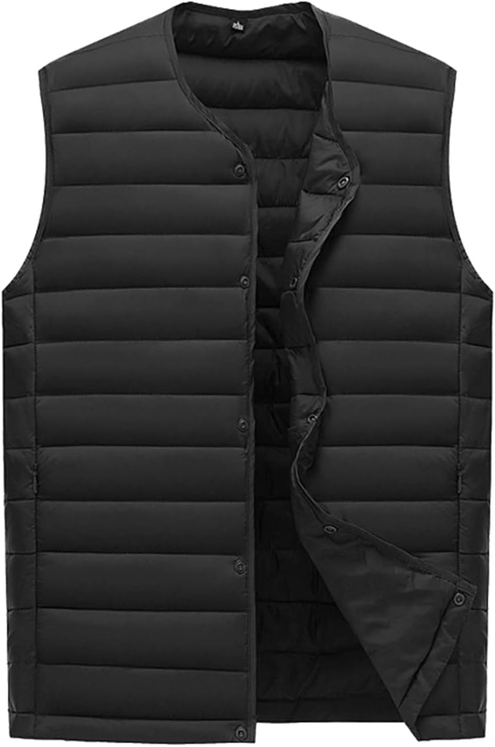 Men's Down Vest, Lightweight, Inner Vest, Warm, Warm, Suit Vest, V Neck, Open Front, Cold Protection, Compact, Casual, Sleeveless Jacket, Pockets, Stylish, Outerwear, Large Size, Popular,