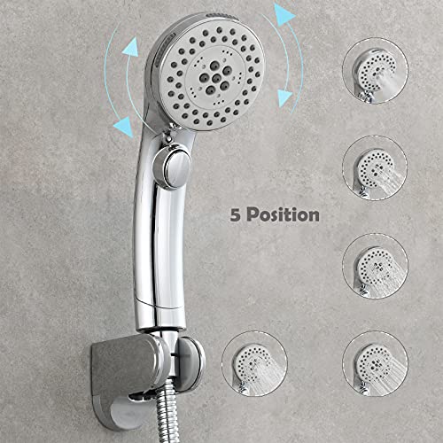 Ducha de mano Biveah con interruptor y 5 ajustes miniatura 3