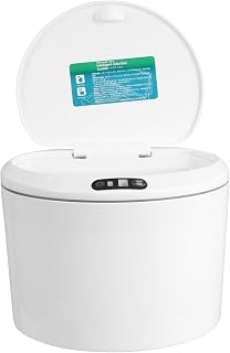 Cabilock Touchless Car Trash Can with Infrared Sensor for Desktop Use | Plastic Build, White Finish, Vehicle Mounted Design, Multi Purpose Storage, Cooking Area and Desk