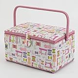 Dritz Basket, Pink Sewing Notions