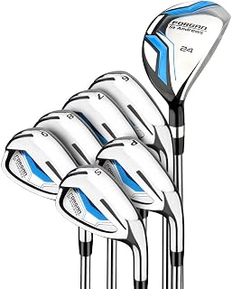 Forgan of St Andrews F200 Stainless Steel Iron Set with Hybrid, Mens Right Hand, Steel Shafts