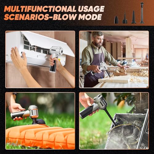 Saker HL133 Cordless Handheld Car Vacuum — 17,000PA, Foldable, 380g — view 6