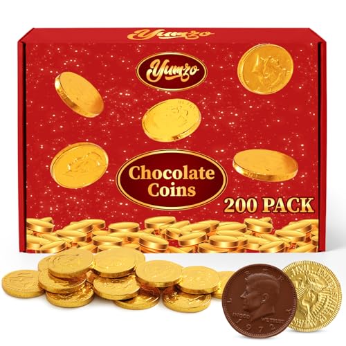 Gold Chocolate Coins, 200 Pack of Gold Chocolate Coins Bulk, Ideal Coin Candy for Themed Parties, Events and Celebrations, Perfect for Gift Bags and Festive Decorations, Christmas and. - image 9